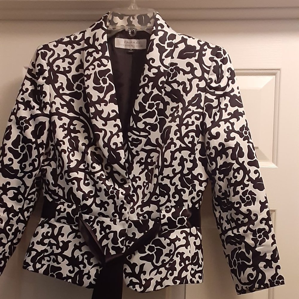 Tahari Long Sleeve Floral Jacket